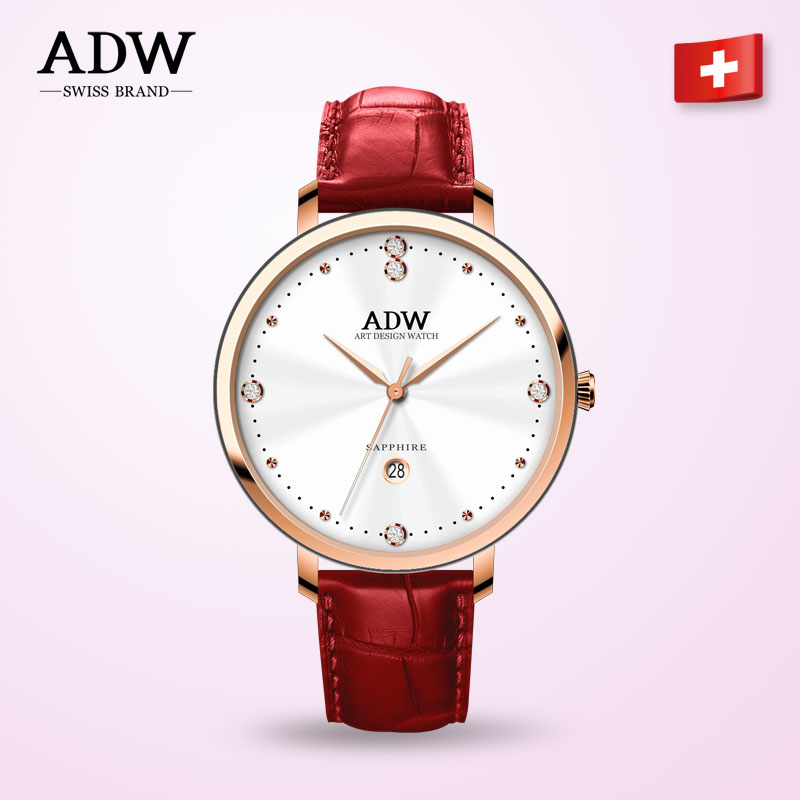 ADW精品腕表-简爱系列-206809红皮带