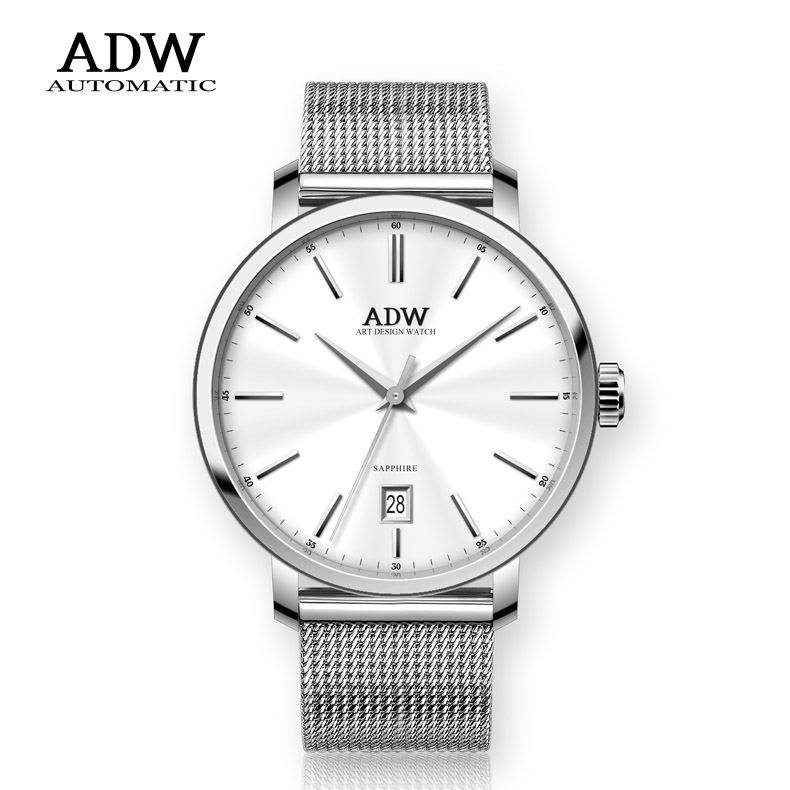 ADW手表超薄 网钢带情侣手表